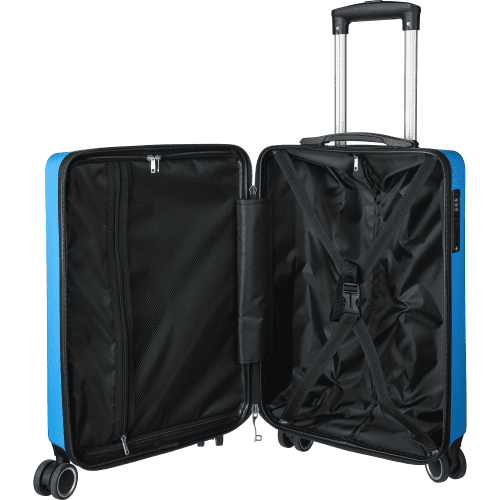 Personalisable Hard Shell Suitcase in Blue branded with your logo from Total Merchandise