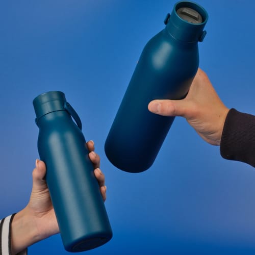 Lifestyle image of the Circular & Co 750ml Recycled Stainless Steel Water Bottles from Total Merchandise