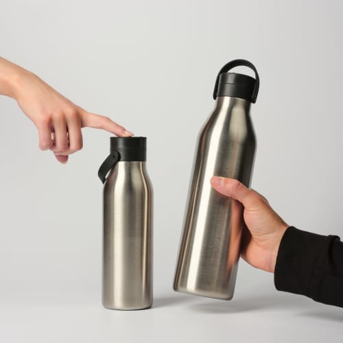 Lifestyle image of the Circular & Co 750ml Recycled Stainless Steel Water Bottles from Total Merchandise