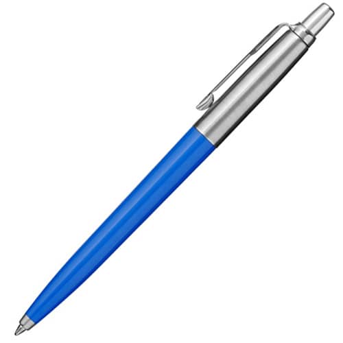 Branded process blue Parker Jotter Ballpen printed with your logo from Total Merchandise