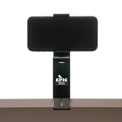 Lifestyle image of the Recycled Flexi-View Phone Stand from Total Merchandise