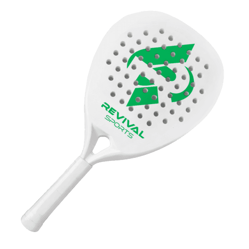 Custom Printed Beginners Padel Rackets in White branded with your logo from Total Merchandise