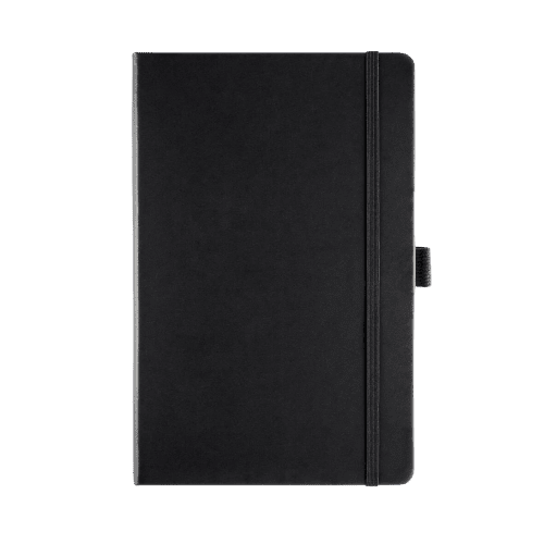 Promotional Albany A5 Construction Notebooks in Black from Total Merchandise