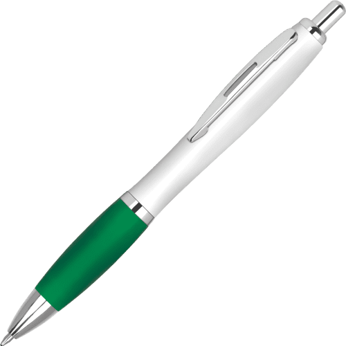 Promo Contour Extra Ballpens in white/green for Total Merchandise