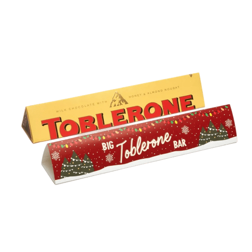 Promotional Large Toblerone Bar in White with a full colour design from Total Merchandise