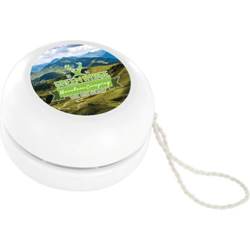 Branded Plastic Yoys with a design from Total Merchandise
