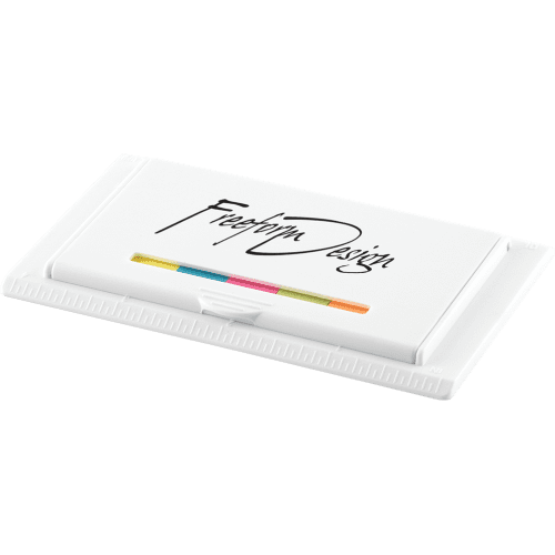 Customisable Sticky Note Ruler Set in White branded with your logo from Total Merchandise