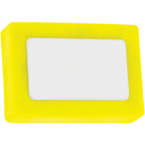 Branded Rectangular Eraser in White/Neon Yellow printed with your logo from Total Merchandise