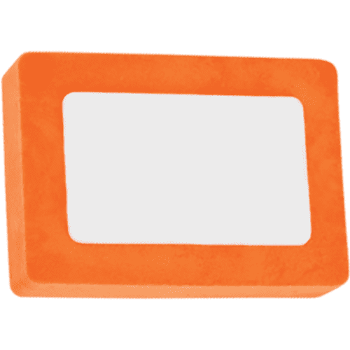 Promotional Rectangular Eraser in White/Orange Yellow printed with your logo from Total Merchandise