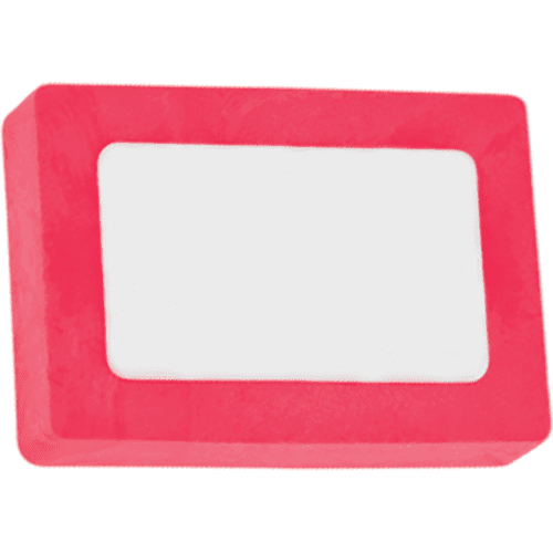 Printed Rectangular Eraser in White/Neon Magenta printed with your logo from Total Merchandise