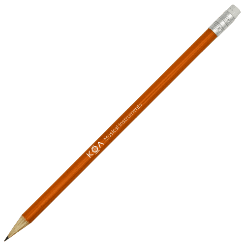 Branded UK Sustainable Round Pencil with Eraser in Orange from Total Merchandise