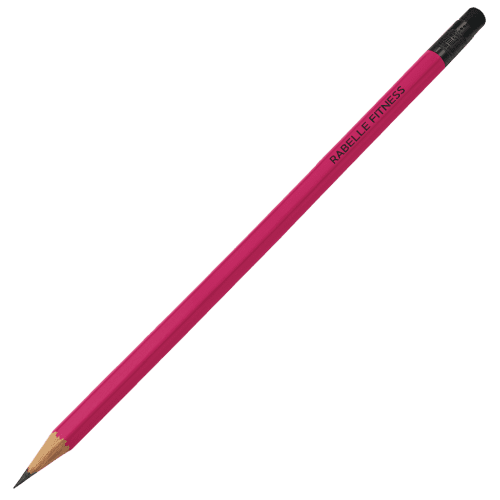 Logo branded Custom Colour Hexagonal Pencil with Eraser from Total Merchandise