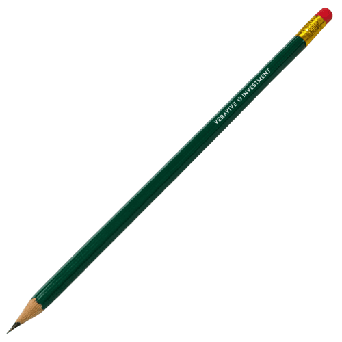 Printed UK Sustainable Hexagonal Pencil with Eraser in Green from Toital Merchandise