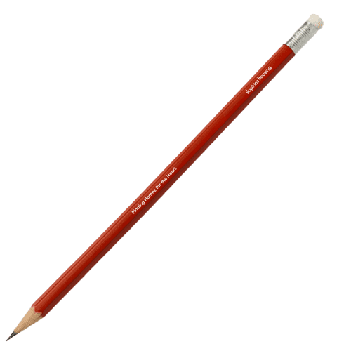 Custom UK Sustainable Hexagonal Pencil with Eraser in Red from Total Merchandise