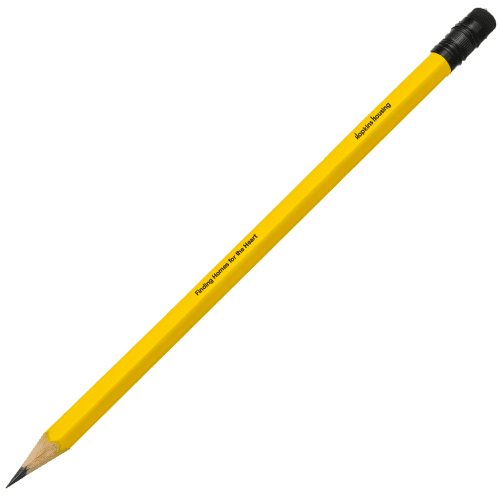 Branded UK Sustainable Hexagonal Pencil with Eraser in Yellow from Total Merchandise