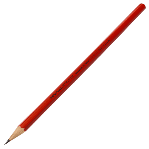 Branded UK Sustainable Hexagonal Pencils in Red from Total Merchandise