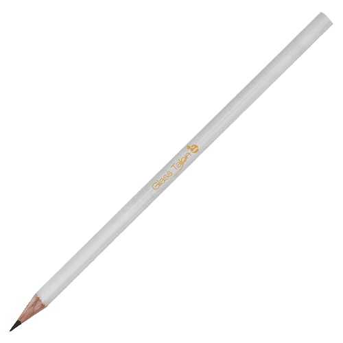 Promotional UK Sustainable Round Pencils in White from Total Merchandise