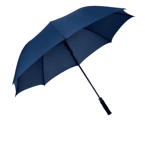 Printed Eco Impliva Automatic Golf Umbrella in Navy with a design from Total Merchandise