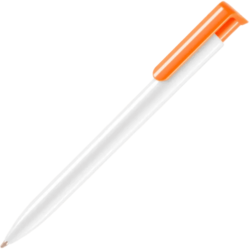 Branded Recycled Absolute Extra Ballpens in White/Orange from Total Merchandise