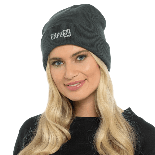 Branded 100% Soft Feel Acrylic Beanie in Bottle Green branded with your logo from Total Merchandise