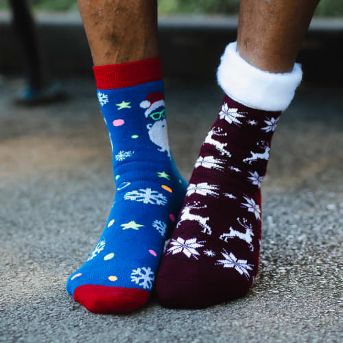 Promotional printed Fluffy Socks with a design from Ttoal Merchandise