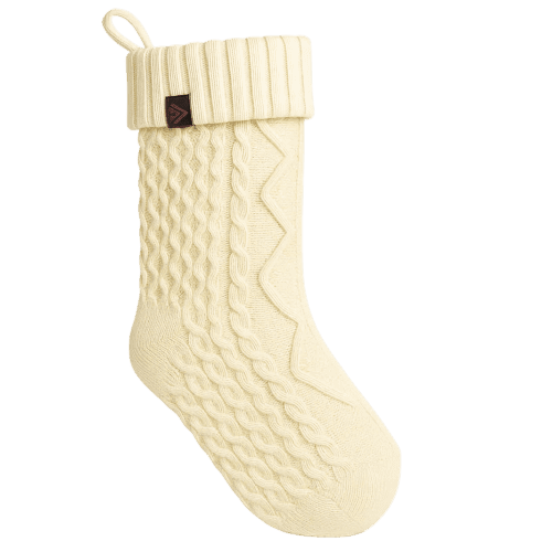 Personalisable Christmas Gift Stockings in Cream branded with your logo from Total Merchandise
