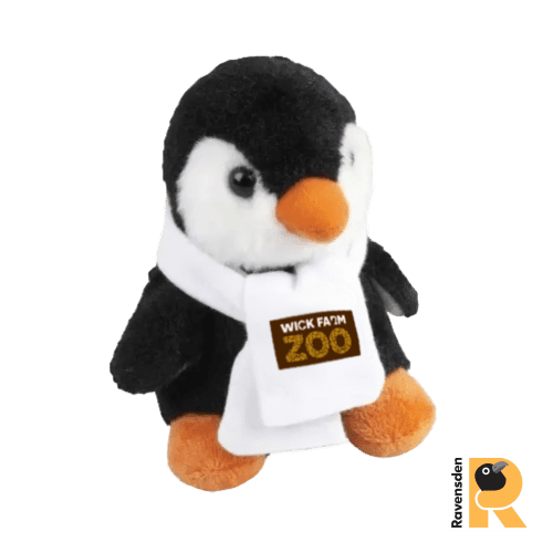 Promotional Ravensden Penguin Soft Toy in Black/White from Total Merchandise
