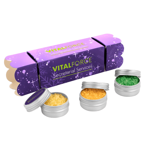 Custom Branded Wellbeing Christmas Cracker Gift Set in White printed with your company logo