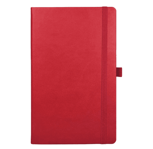 Promtoional Ivory Tucson Medium Premium Lite Notebooks in Coral Red from Total Merchandise