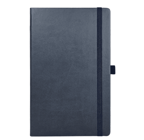 Branded Ivory Tucson Medium Premium Lite Notebooks in Navy Blue from Total Merchandise