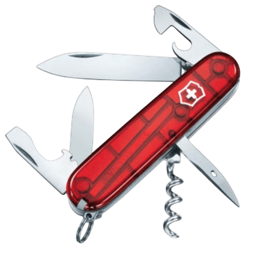 Victorinox Spartan Pocket Knife in Translucent Red available from Total Merchandise