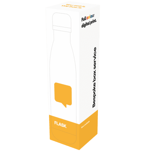 Branded bottle Gift Box in White from Total Merchandise