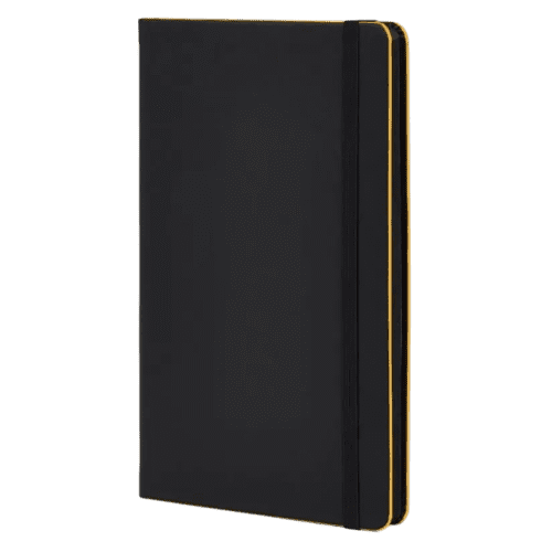 Custom Black Laser Notebooks in Black/Yellow with a design from Total Merchandise