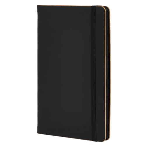 Printed Black Laser Notebooks in Black/Orca with a design from Total Merchandise