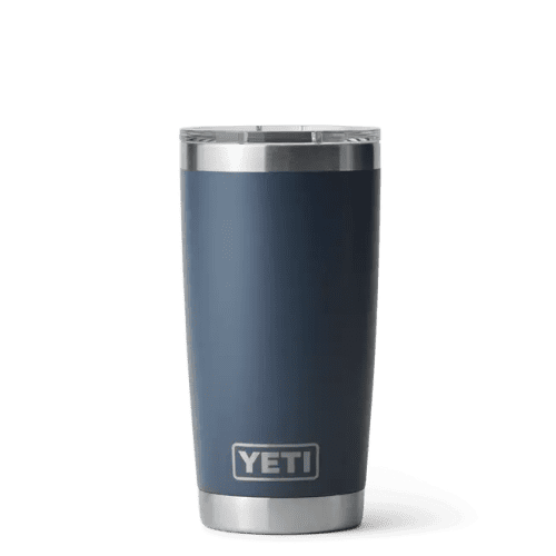 Custom engraved YETI Rambler 20oz Tumbler in Navy
