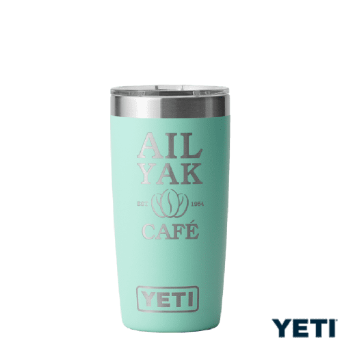 Custom engraved YETI Rambler 20oz Tumbler in Sea Foam