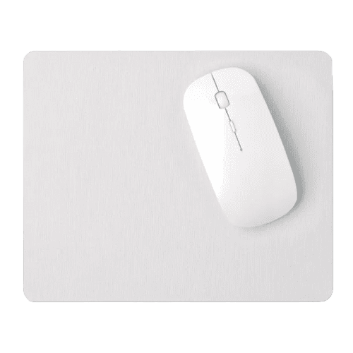 Branded Rubber Base Mousemat in White with a full colour design from Total Merchandise