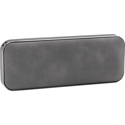 The back of the Nano Pro Ultra Slim Speaker with a design from Total Ttoal Merchandise