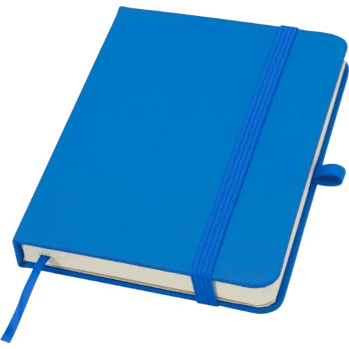 Promotional Spectrum Plus A6 Hard Cover Notebook in Light Blue from Total Merchandise