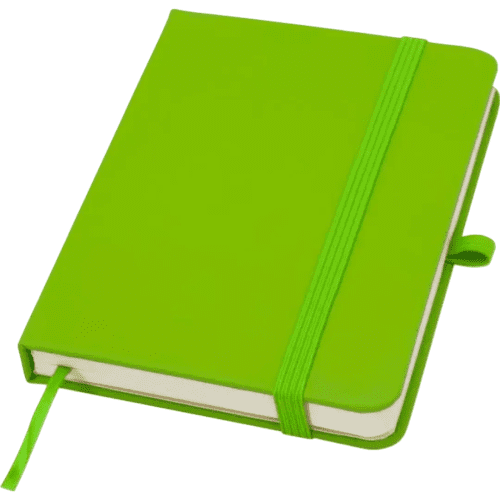 Spectrum Plus A6 Hard Cover Notebook in Lime Green