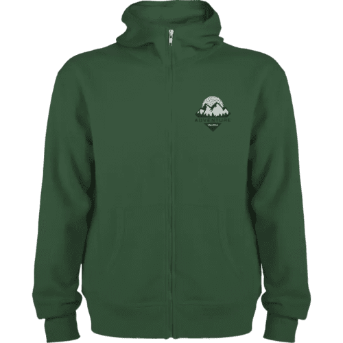 Custom Branded ROLY Montblanc Unisex Full Zip Hoodie in Bottle Green from Total Merchandise