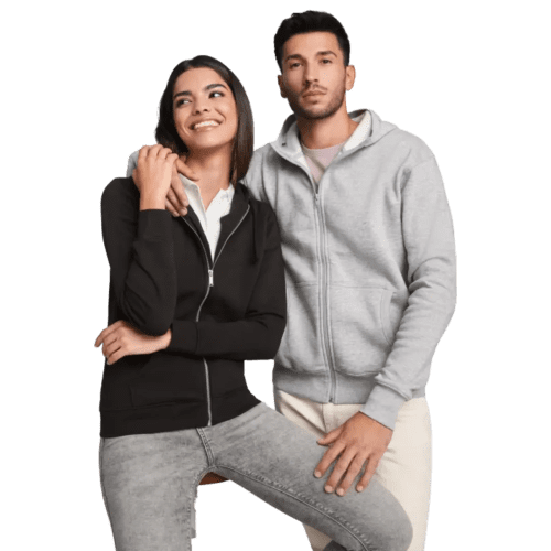 Lifestyle image of the ROLY Montblanc Unisex Full Zip Hoodie from Total Merchandise