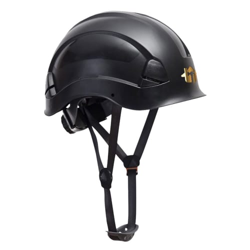 Branded Portwest Height Endurance Shell Helmet in Black with a design from Total Merchandise
