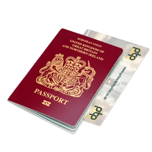 Custom Branded E-Passport Shields in White printed with your company logo from Total Merchandise