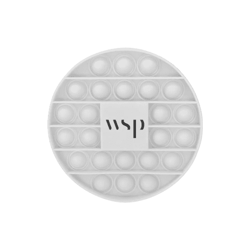 Personalisable Pop It Fidget Toy in White printed with your company logo from Total Merchandise