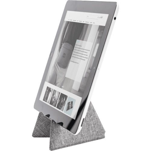 Custom BrandCharger rPET Phone & Tablet Stand in Grey from Total Merchandise