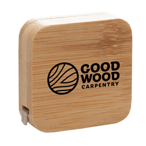 Custom Branded Bamboo Measuring Tape in Natural branded with your logo from Total Merchandise