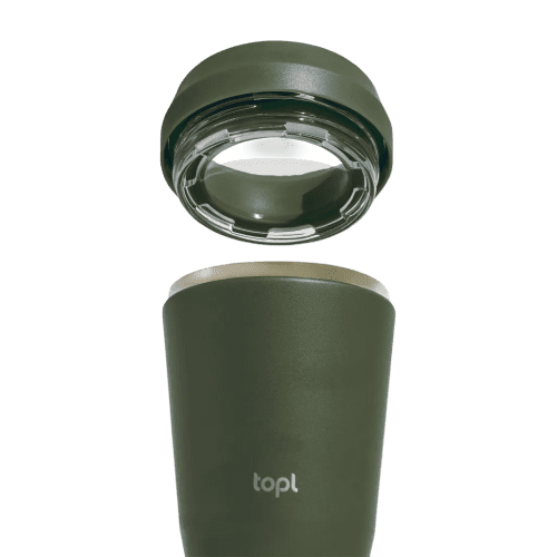 Lifestyle image of the Topl 354ml Recycled Steel To Go Tumbler from Total Merchandise