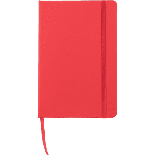 Personalised A5 Notebook with Grid Square Pages in Red branded with your logo from Total Merchandise