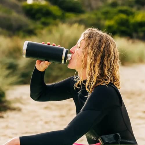 Lifestyle image of the YETI Rambler 26oz Bottle with Chug Cap from Total Merchandise